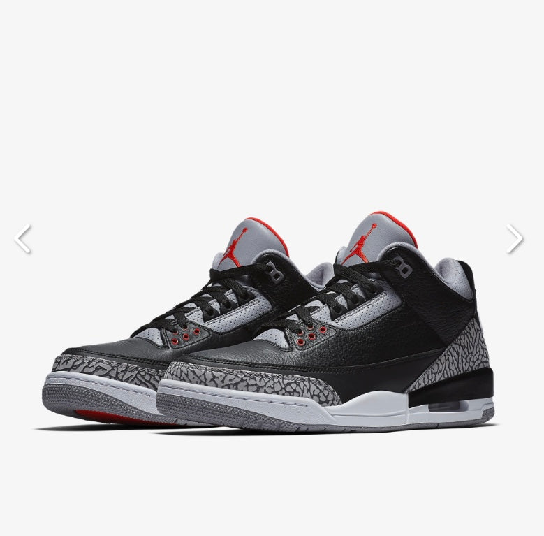 Air Jordan 3 Retro OG 'Black Cement' 2018 Sneakers