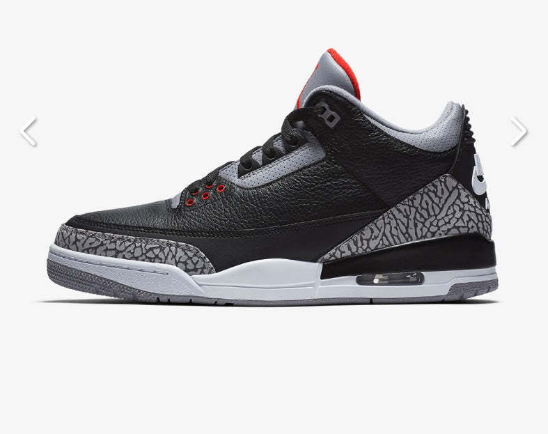 Air Jordan 3 Retro OG 'Black Cement' 2018 Sneakers