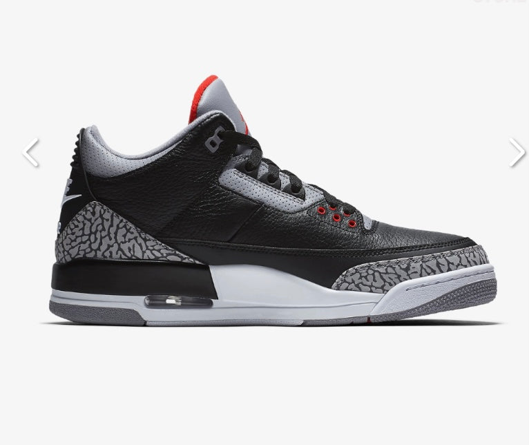 Air Jordan 3 Retro OG 'Black Cement' 2018 Sneakers
